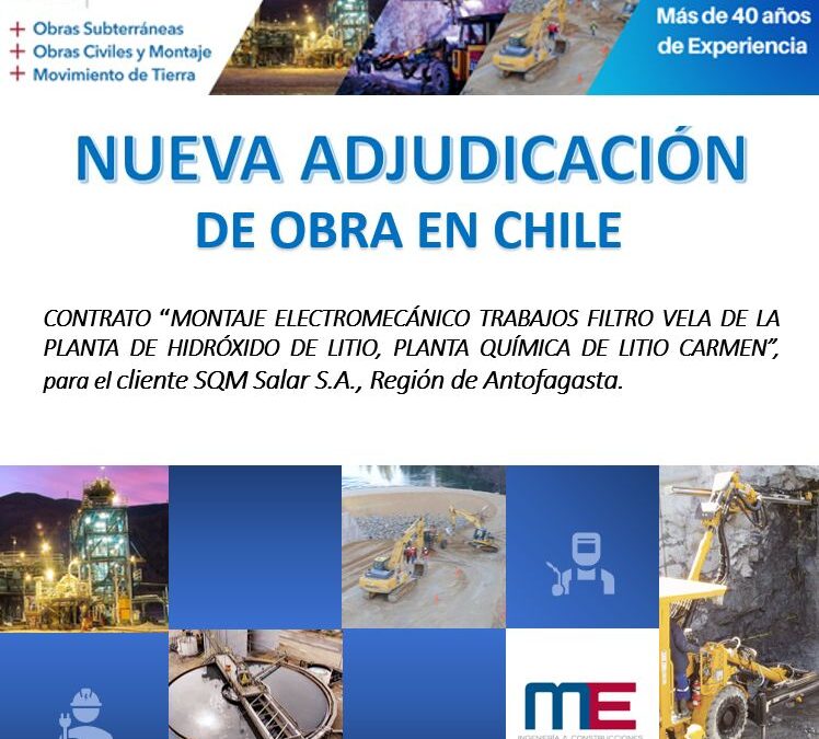 ¡Nueva adjudicación para Mas Errázuriz en la industria del litio!